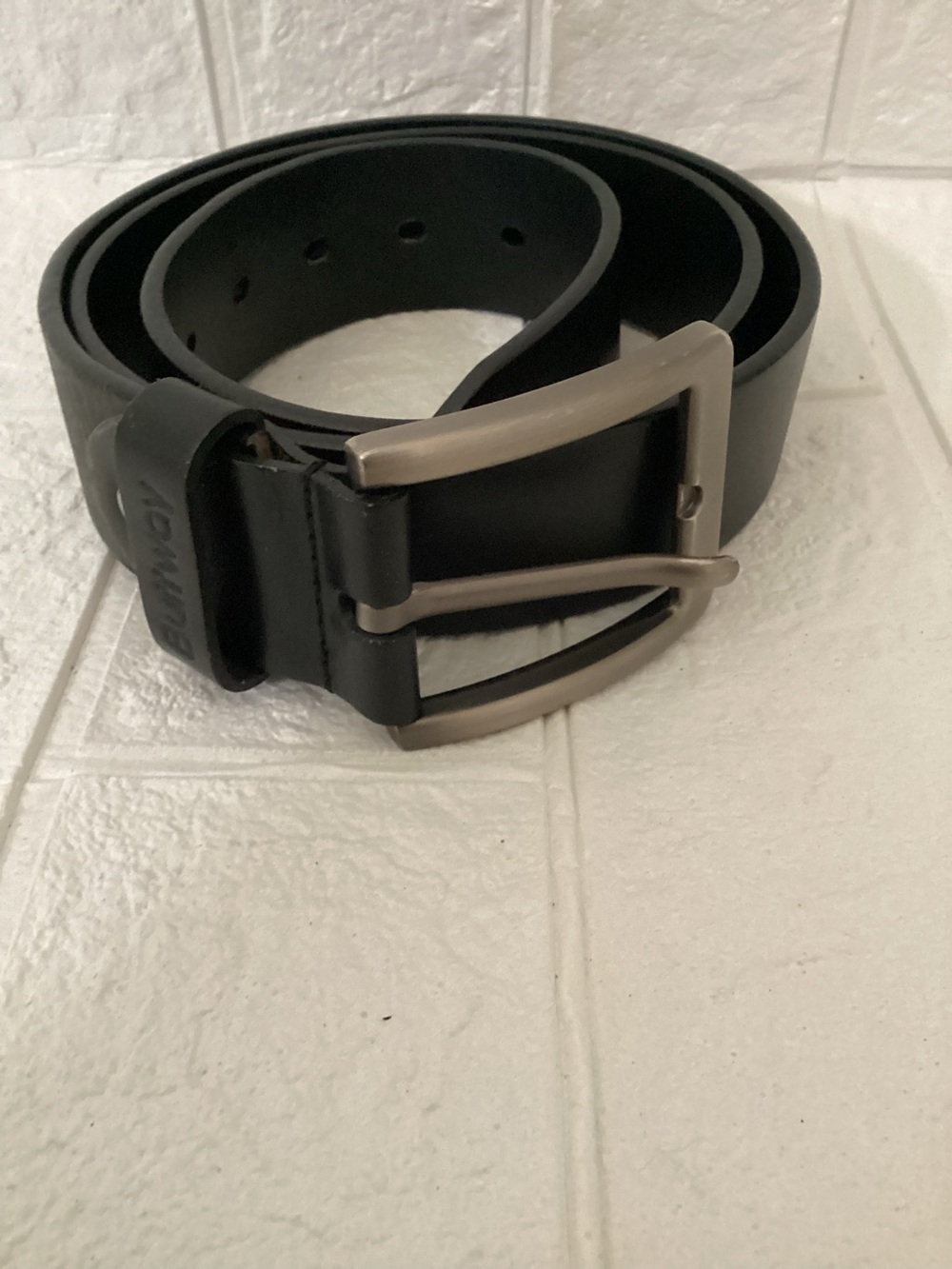 Buffway Minimalist 1.5" Full Grain Leather Belt Men Metal Buckle Rio Size 36